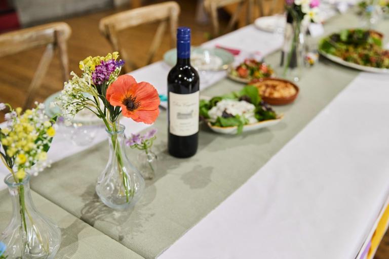 Dunelm recycled table runners sage green x15