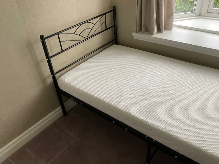 image for Single bed and mattress