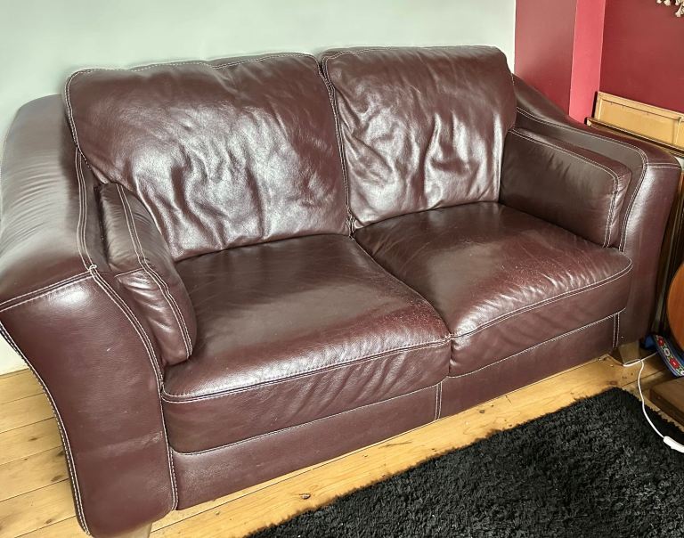 2 seater leather sofa
