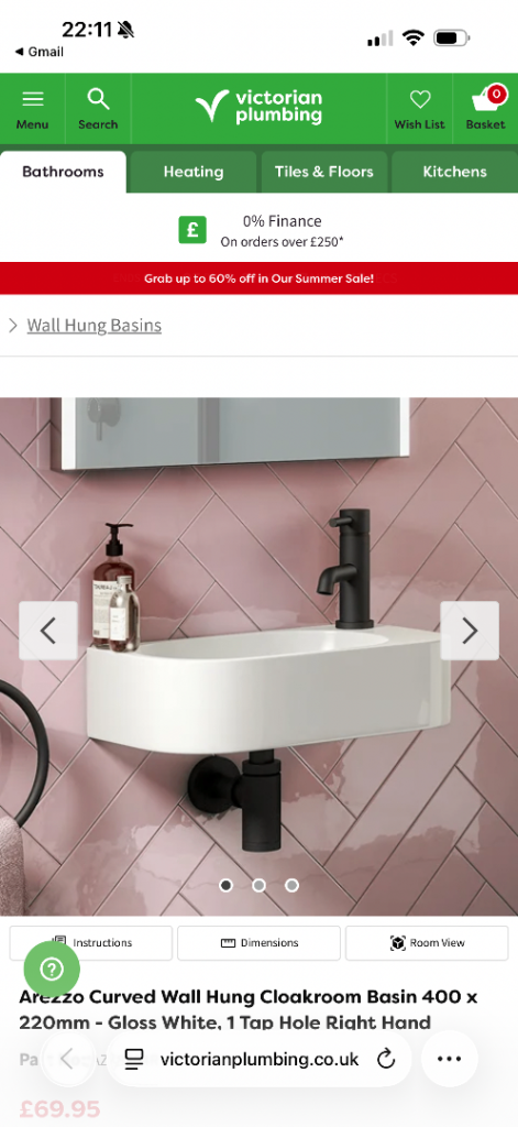 Victorian Plumbing Sink Items
