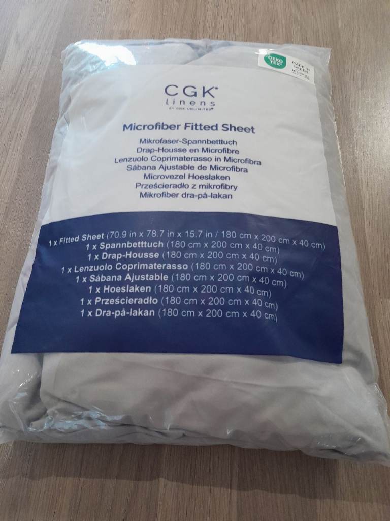 Brand New Beige Microfiber Bed Sheet 180cm x 200cm x 40cm