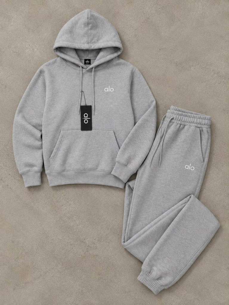Alo Grey Hoodie and Joggers Tracksuit – Brand New with Tags