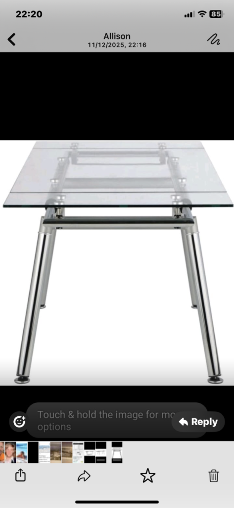 image for Glass dining table 