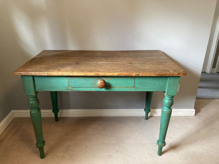 Pine Vintage Rustic Shabby Chic Desk / Table