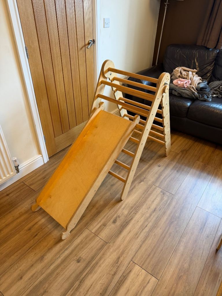 Goodevers Wooden Climbing Set for Toddlers with Slide
