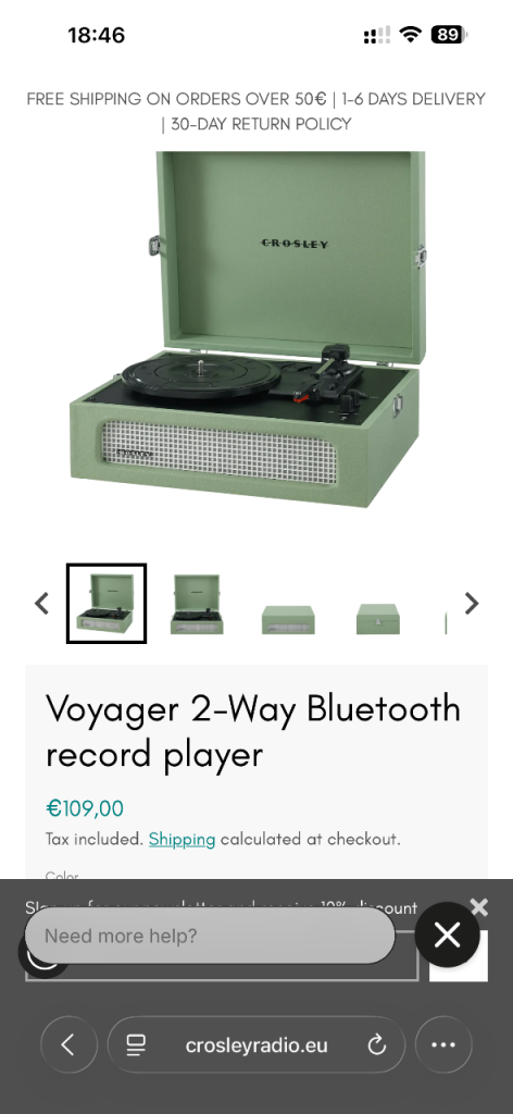 Crossly Voyager turn table. 