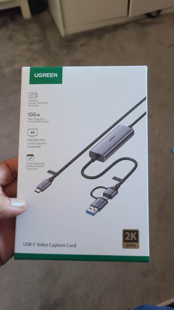 Video Capture Card USB C Streaming 100W PD 4K 30Hz HDMI Passthrough 2K 1080P 60Hz Recording 