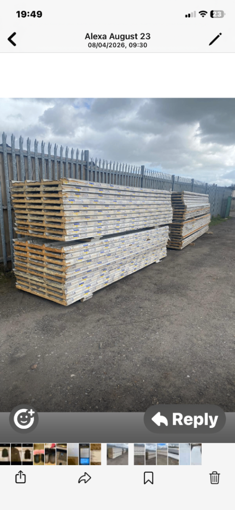 Roofing kingspan double sided composite panels. 