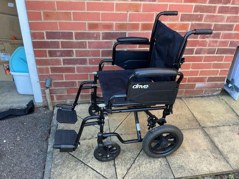 Drive Medical Transit Wheelchair - Black, Good Condition