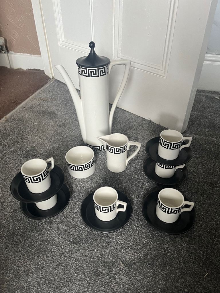 Portmeirion Greek Key Coffee Set 
