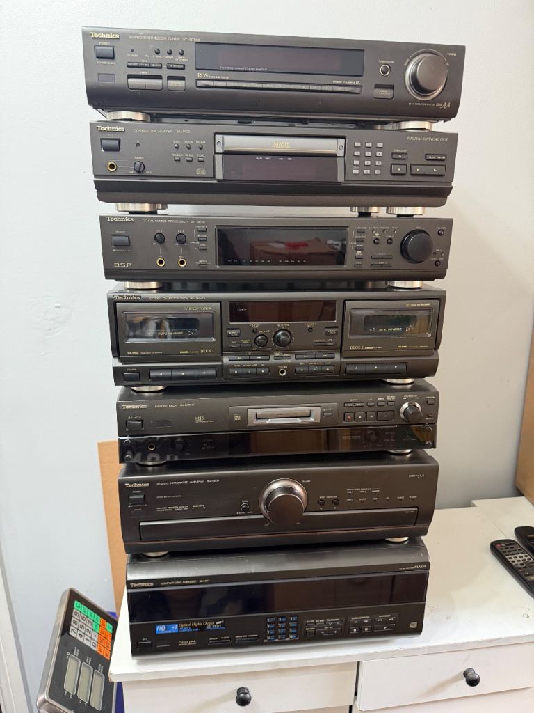 TECHNICS STACK SYSTEM AUDIOPHILE HIGH END AUDIO SEPARATES WITH BOWERS & WILKINS DM600 S3 SPEAKERS
