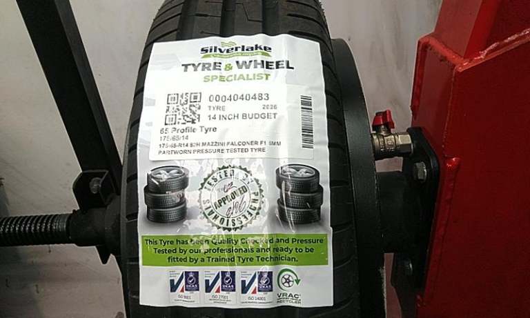 175-65-R14 82h Mazzini Falconer F1 6mm Partworn Pressure Tested Tyre
