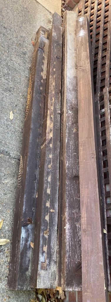 2 Wooden fence posts  2m x4x4 £6 each 