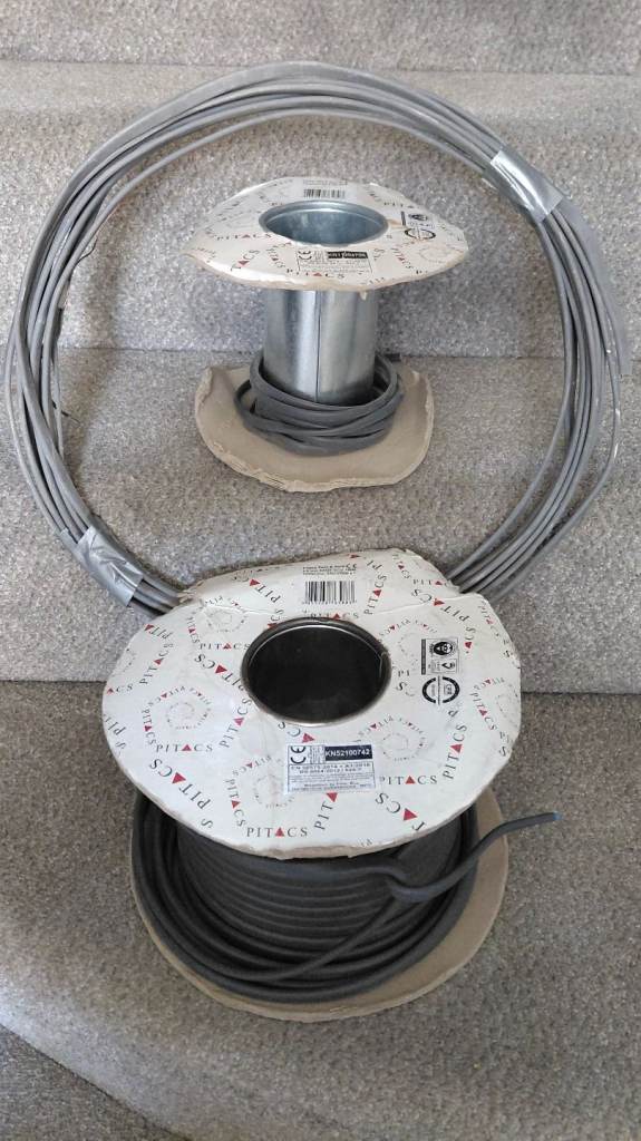 2.5mm twin & earth cable + 1.0mm 3 core cable - grey cable part drums.