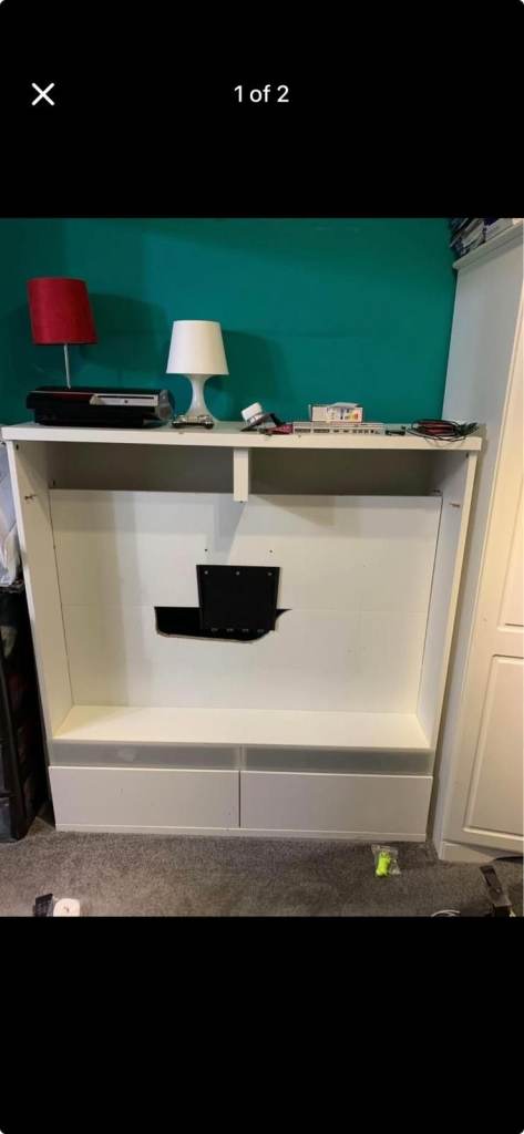 IKEA TV UNIT/CABINET - includes 2 inbuilt storage drawers