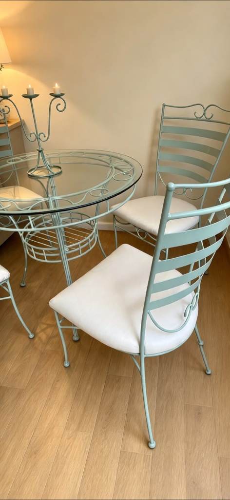 Quality solid iron Dining table set CAN DELIVER 