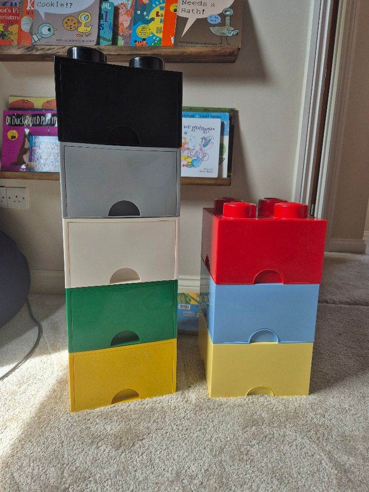 Lego Storage Bricks with Drawers - Multicoloured, Great Condition
