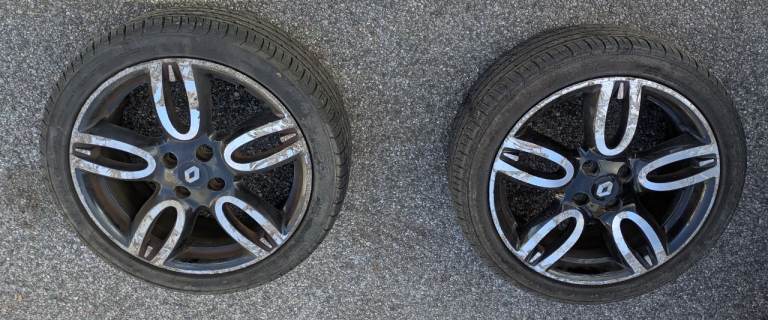 Aluminium wheel rims and tyres Renault Wind or scrap