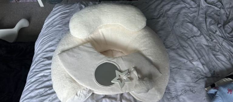 Baby Floor Seat Support Cushion – Cream, Good Condition