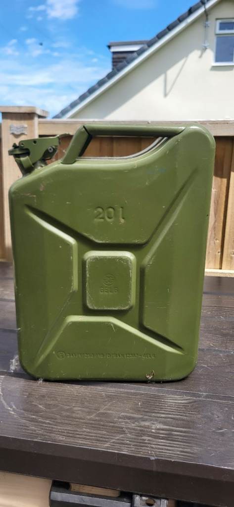 Jerry can. Petrol can. Diesel can. 20 litres. 