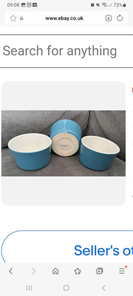 Set of three blue John Lewis Ramekins Very good used condition  To collect from NE10