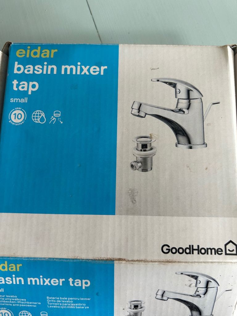 GoodHome Eidar Basin Mixer Tap - New, Chrome Finish