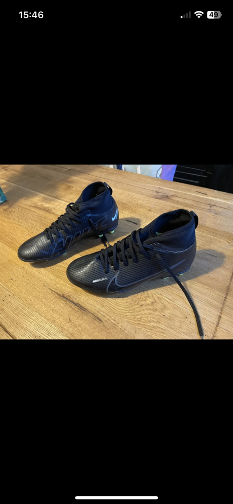 Nike Mercurial Superfly 9 Club FG MG Football Boots Black Yellow UK Size 5.5