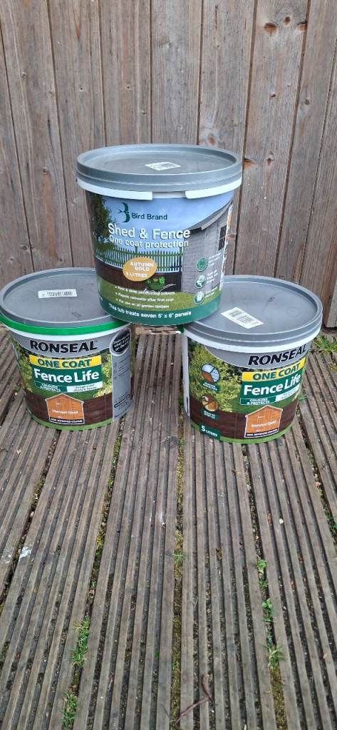 Ronseal fence treatment. 