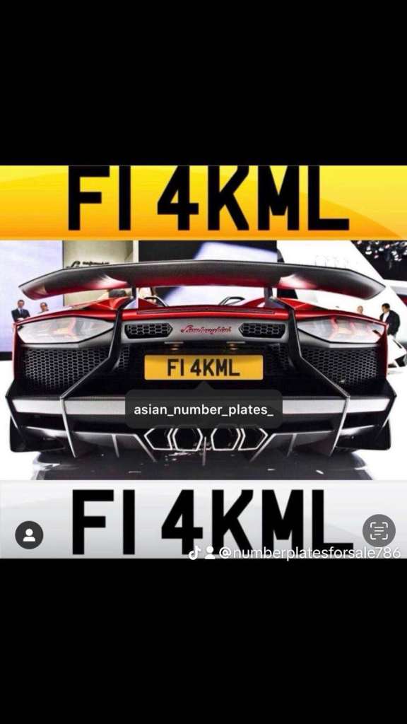 F1 Akmal number plate