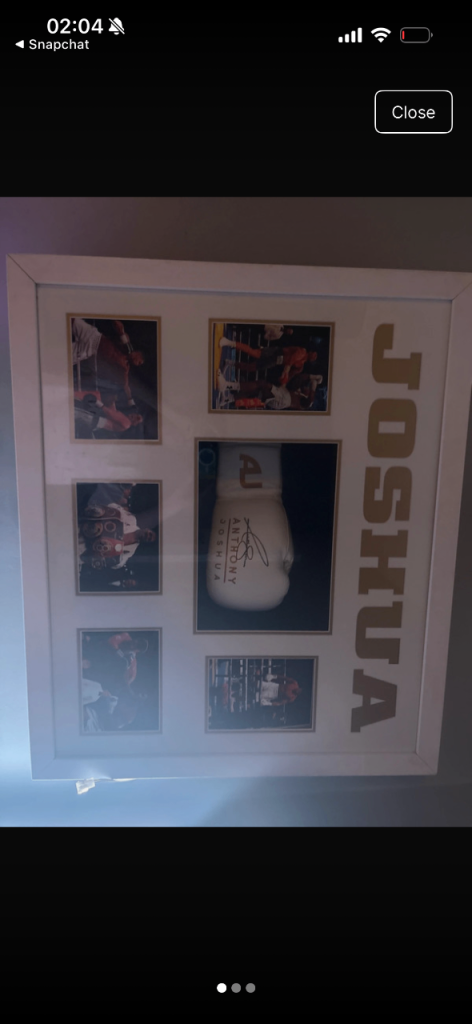 Signed Anthony Joshua glove
