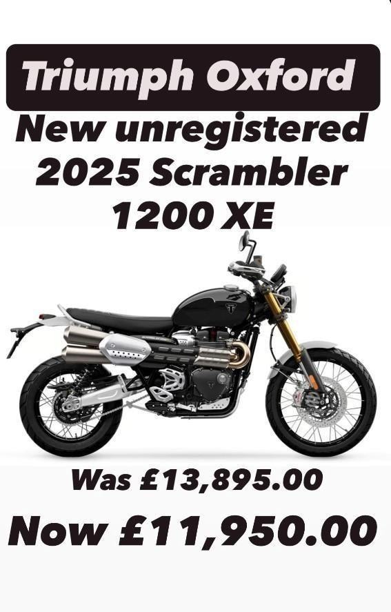 Stunning Brand New Unregistered 2025MY Triumph Scrambler 1200 XE Motorcycle 