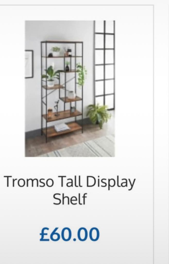Tromso tall display shelf 