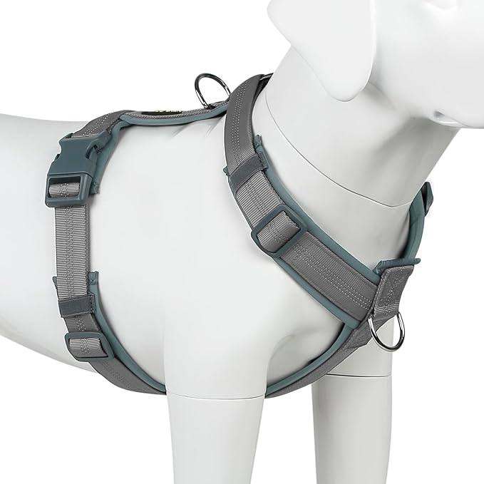 plutus pet grey dog harness