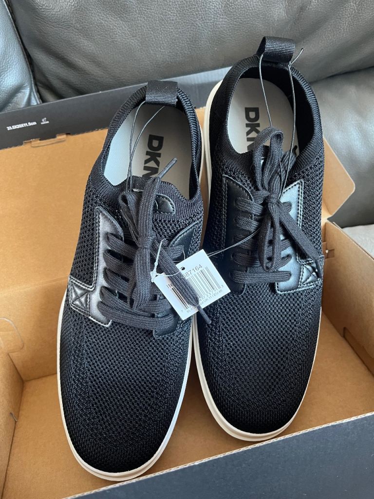 New DKNY Black Trainers - Size UK 11, Never Worn
