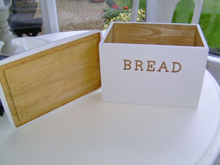 Classic wooden bread bin