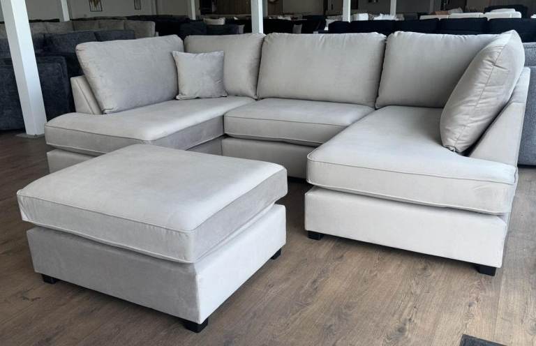 📞 Modern Brand New U Shape Sofa Set Corner & 3+2 Real Material 35% OFF Booking Open COD