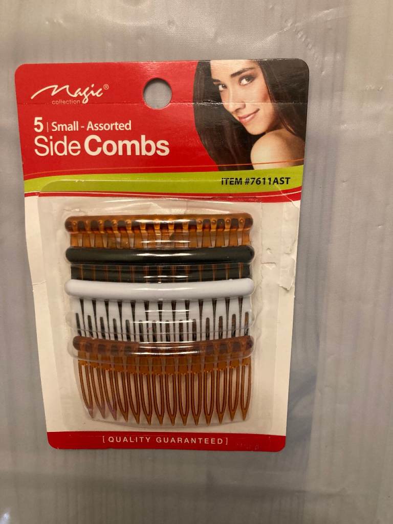 4 Small Side Combs-unused (originally 5 but i needed the white one)