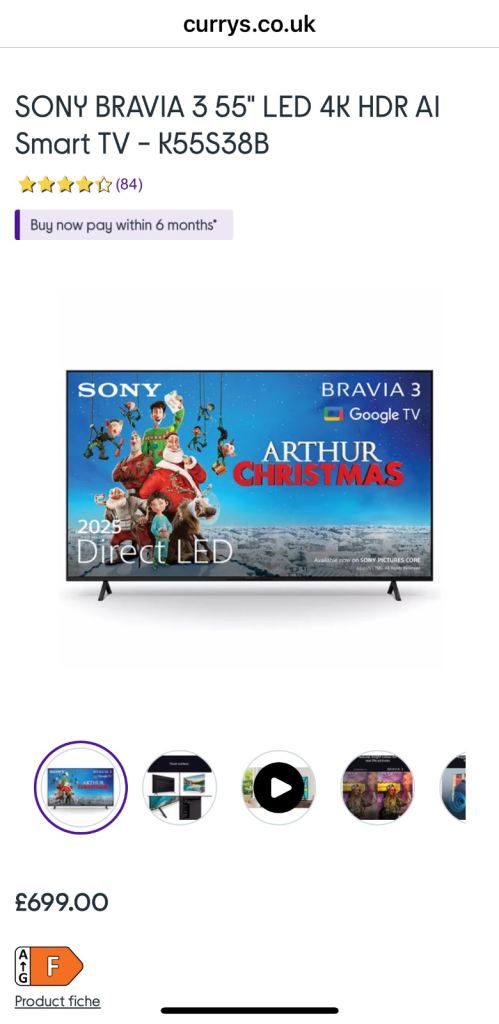 Sony Bravia 55” TV