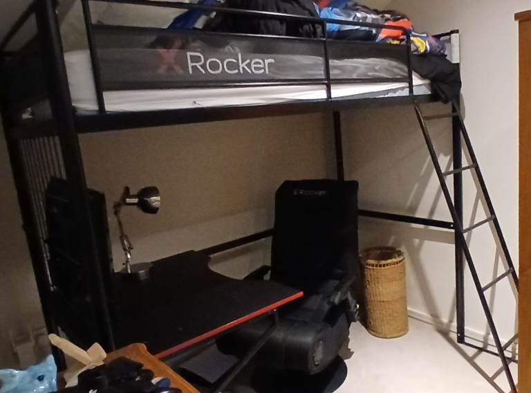 X Rocker Gaming Single Cabin Bed Desk 