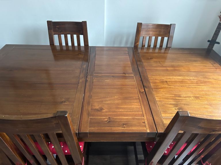 Oak Dining Table with 4 Chairs