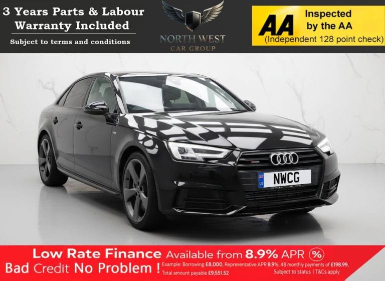 2018 Audi A4 1.4 TFSI Black Edition Saloon 4dr Petrol S Tronic Euro 6 (s/s) (150 ps) NAT Saloon P...