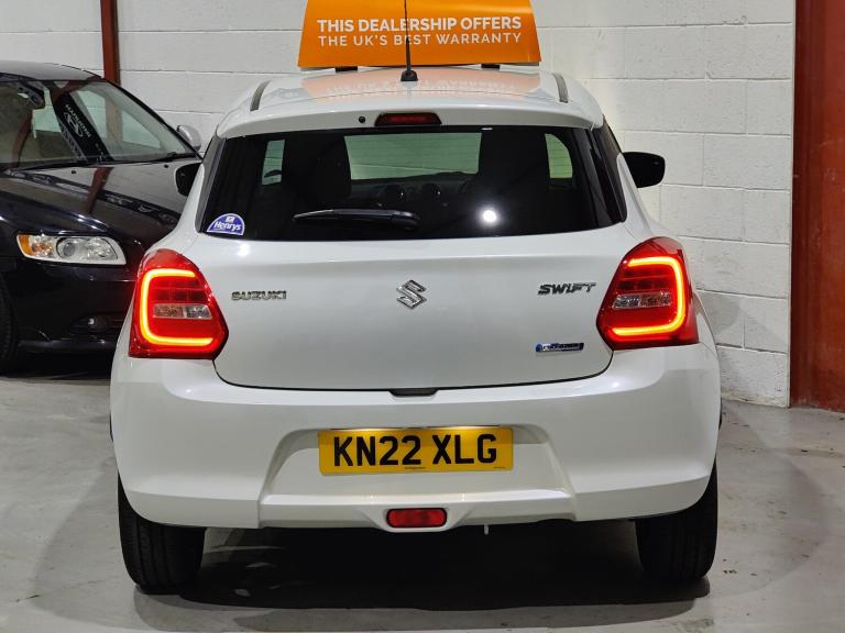 SUZUKI SWIFT; 1.2 PETROL HYBRID; 82BHP; SZ-L; 5 DOOR; MANUAL; WHITE; 57.9 MPG;