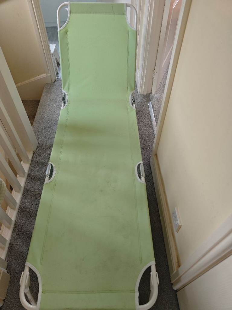 Adjustable Folding Bed 180x53cm | Guest Bed with Reclining Back