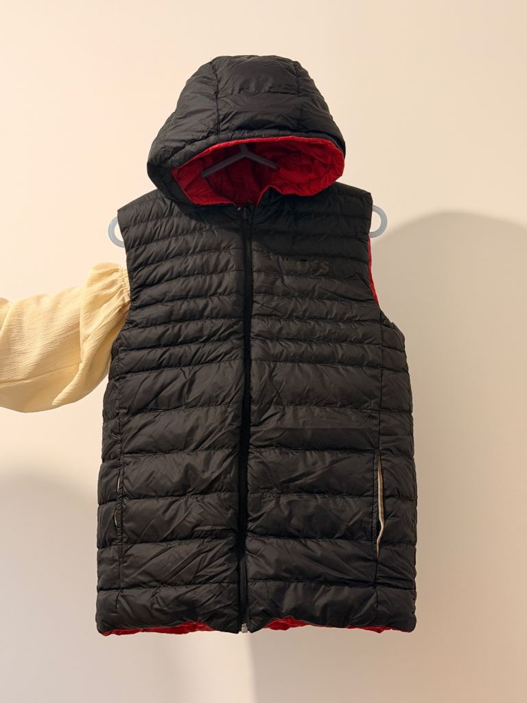 BOSS Reversible Padded Gilet – Black/Red, Good Condition