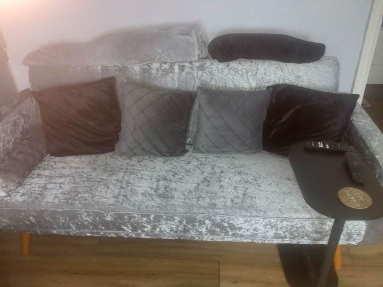 Silver grey sofa bed 