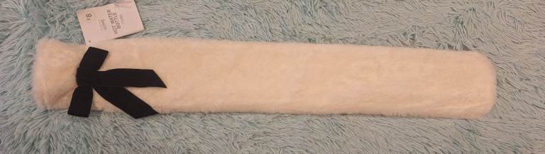 Long hot warter bottle. White.