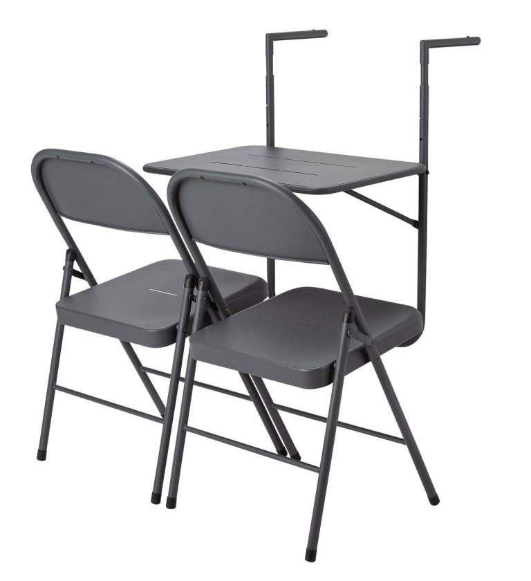 Space Saving 2 Seater Balcony Bistro Set