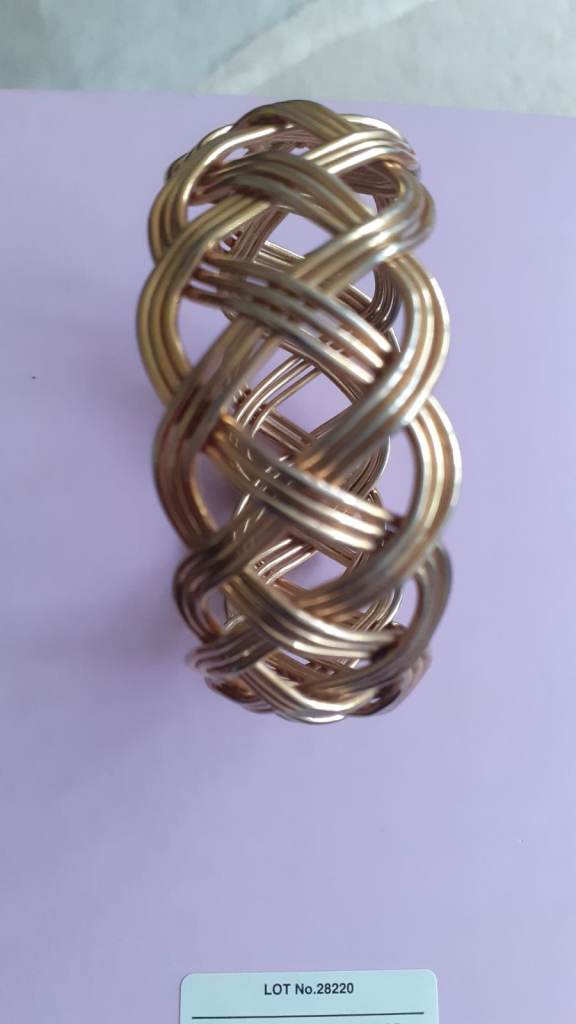 Gold Tone Metal Slip On Bangle