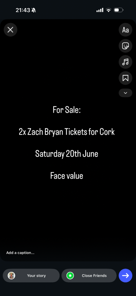 2x Seated Zach Bryan Tickets