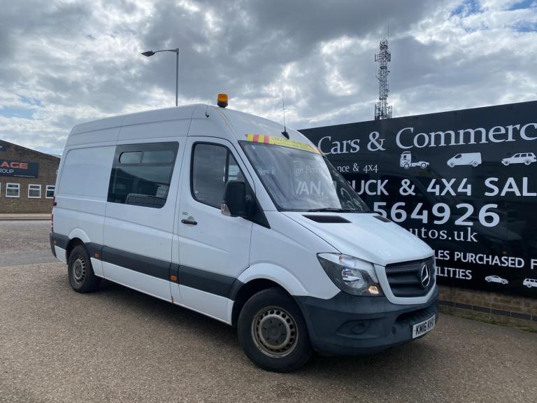 2016 Mercedes-Benz Sprinter 313 CDI 2.1 130 MWB L2H2 9 SEATER CREW VAN 108K 1 COUNCIL OWNER ULEZ ...